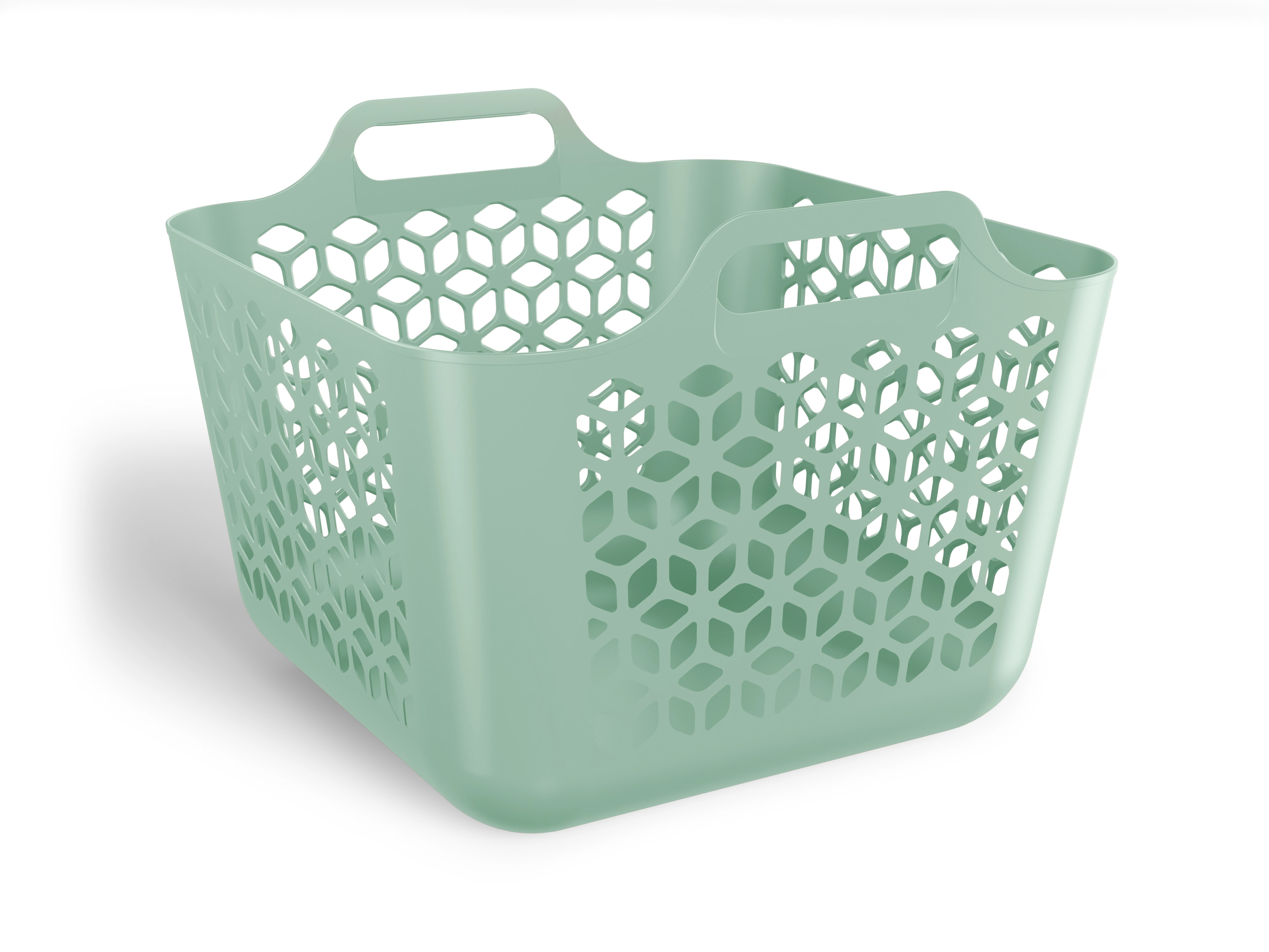 Cesto Roupa Medio Verde Menta 30l Uz419 Vem Uz Plastic