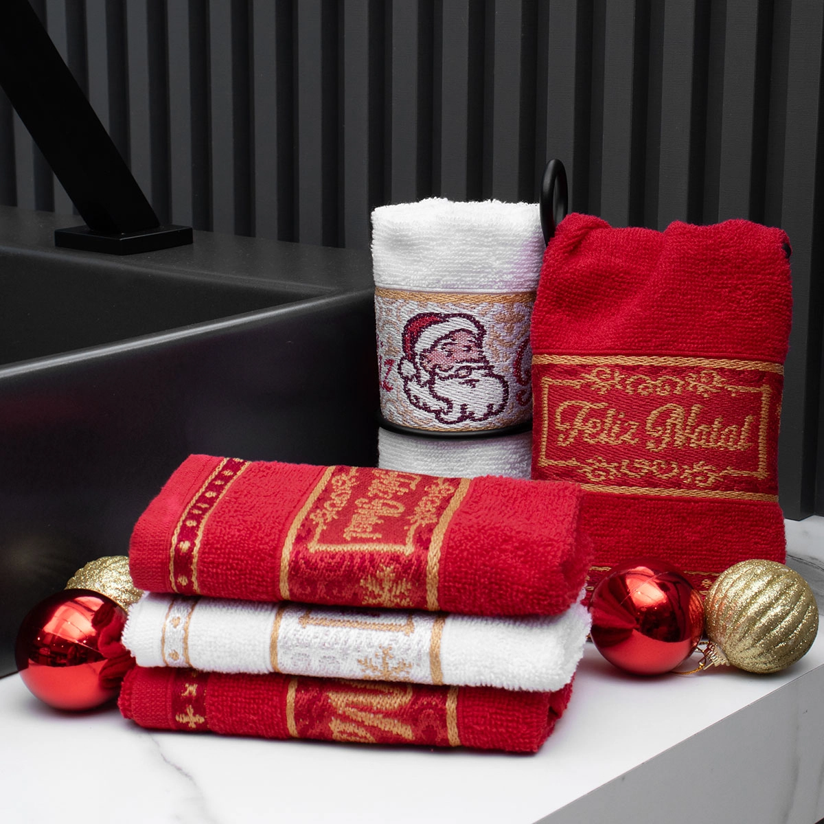 Toalha Lavabo Feliz Natal Laca 32x45cm 75020008694900000 Appel