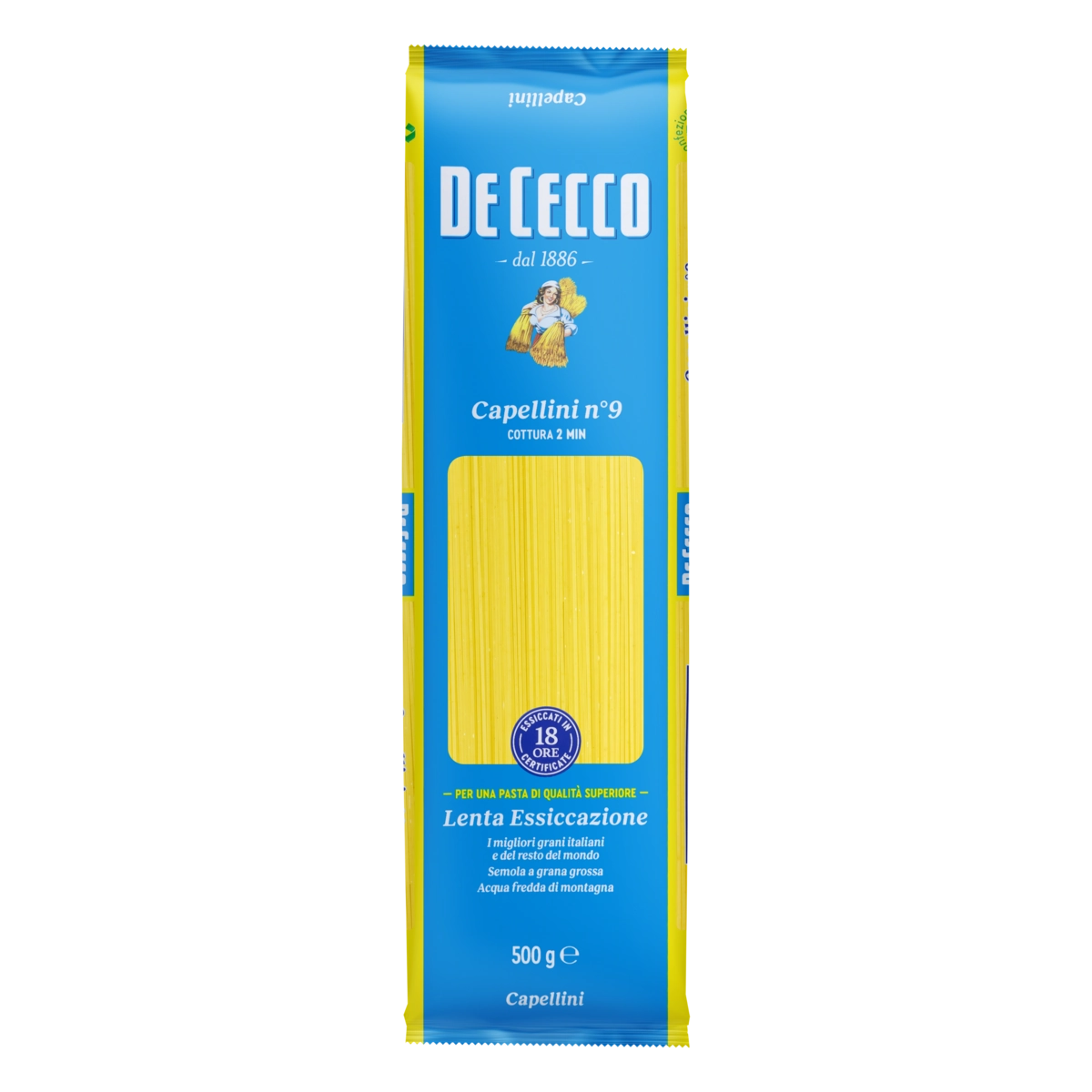 Macarrão De Sêmola De Trigo Grano Duro Capellini 9 De Cecco Pacote 500g