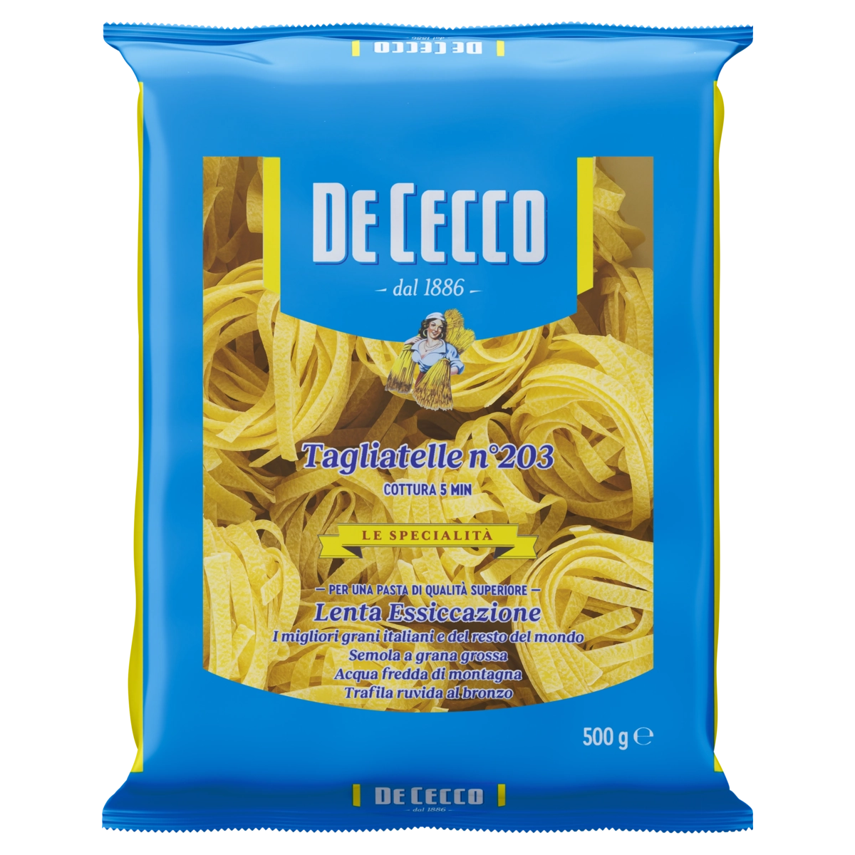Macarrão De Sêmola De Trigo Grano Duro Tagliatelle 203 De Cecco Pacote 500g