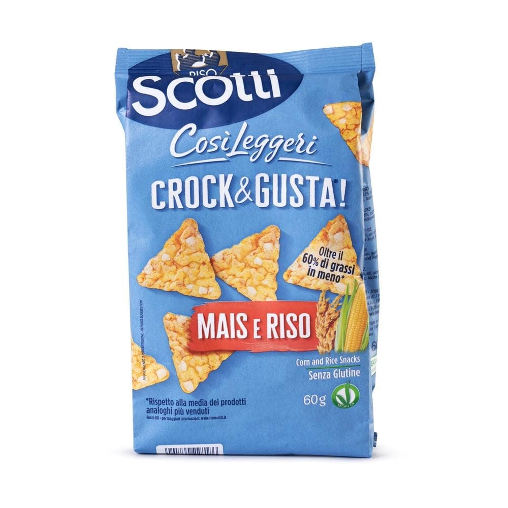 Snack De Arroz Crock Gusta Milho 12x60g