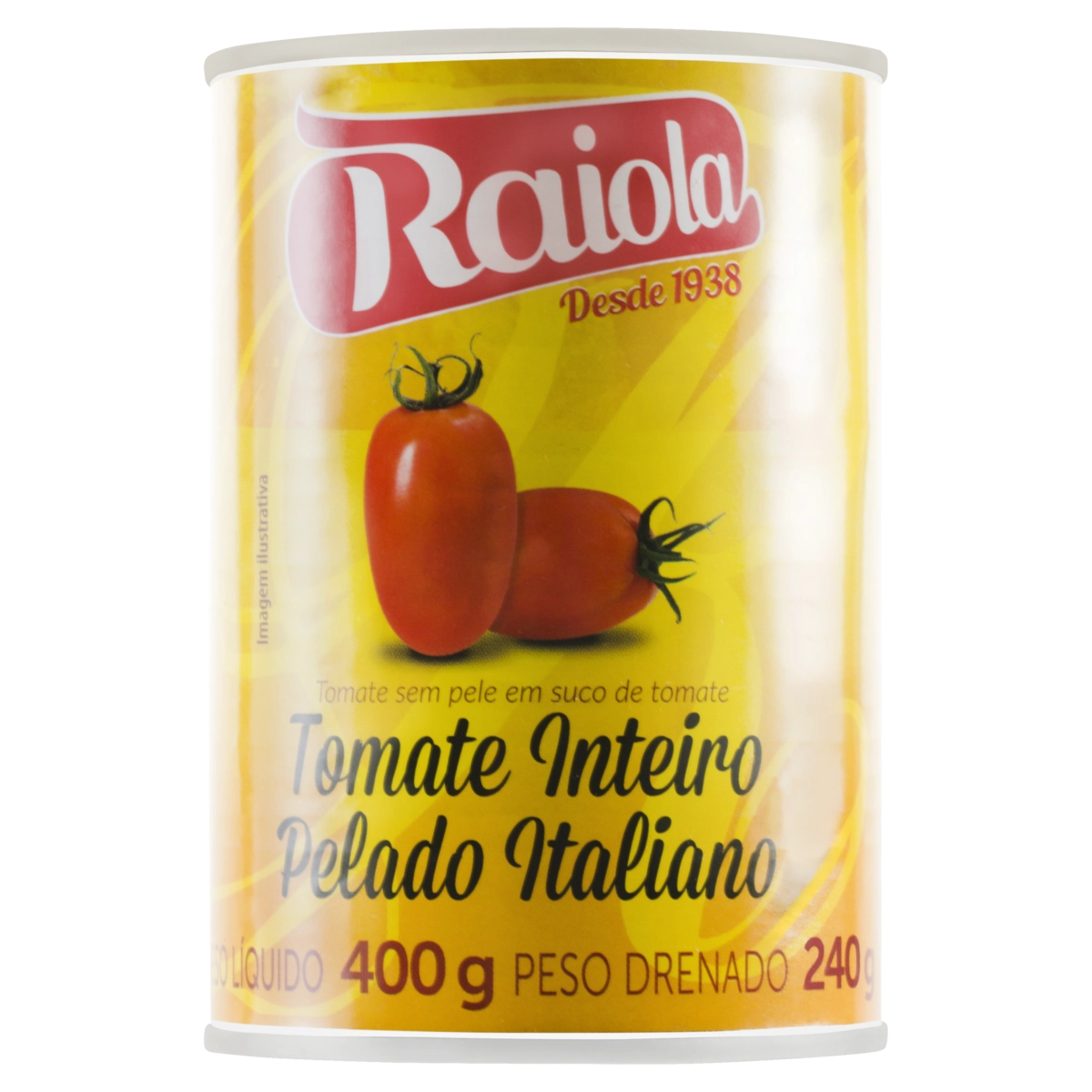 Tomate Pelado Inteiro Raiola Lata 400g