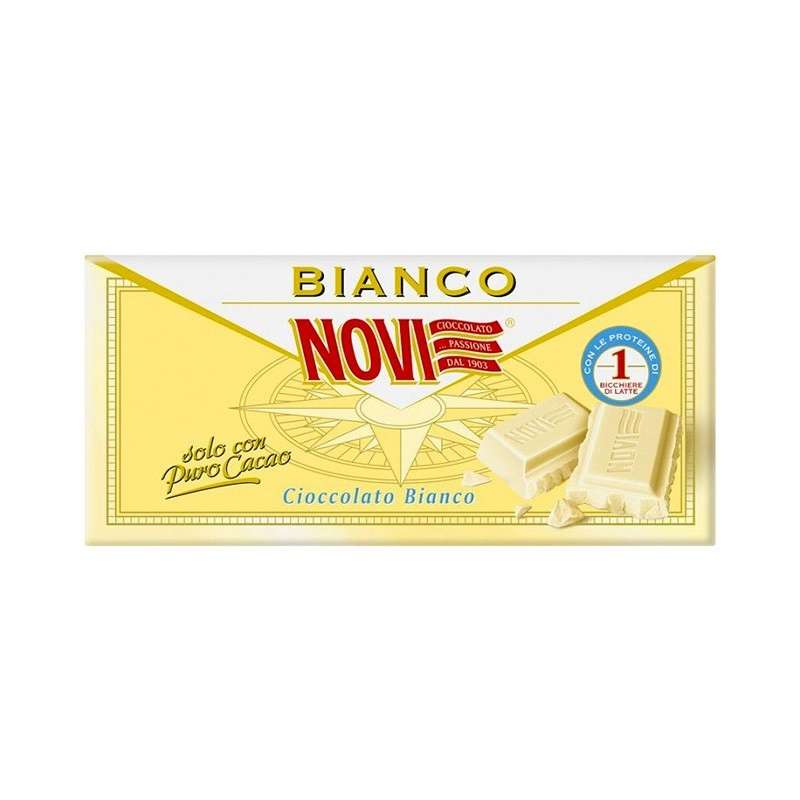 Cioccolato Bianco Solo Com Puro Cacao Novi 100g