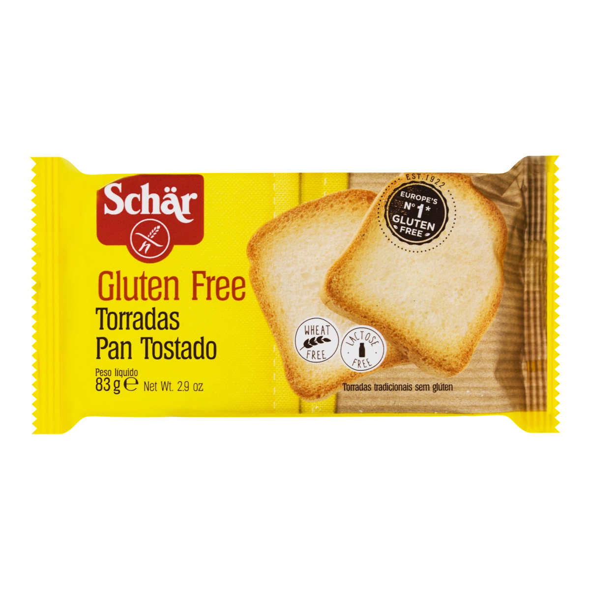 Torrada Sem Glúten Zero Lactose Schär Pacote 83g