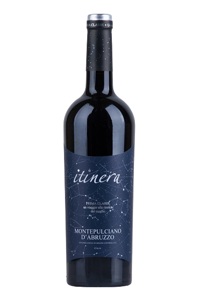 Vinho Tinto Italiano Itynera Prima Classe Montepulciano Dabruzzo Doc Seco Fino Garrafa 750ml