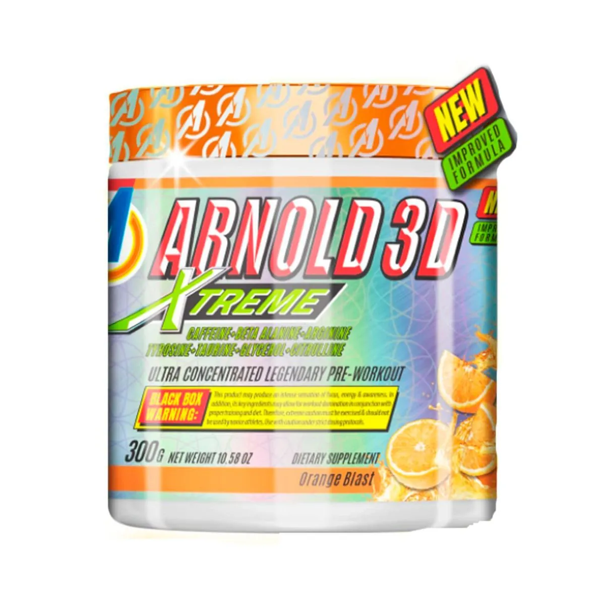 Pré-Treino Arnold 3D Xtreme 300g Laranja Arnold Nutrition