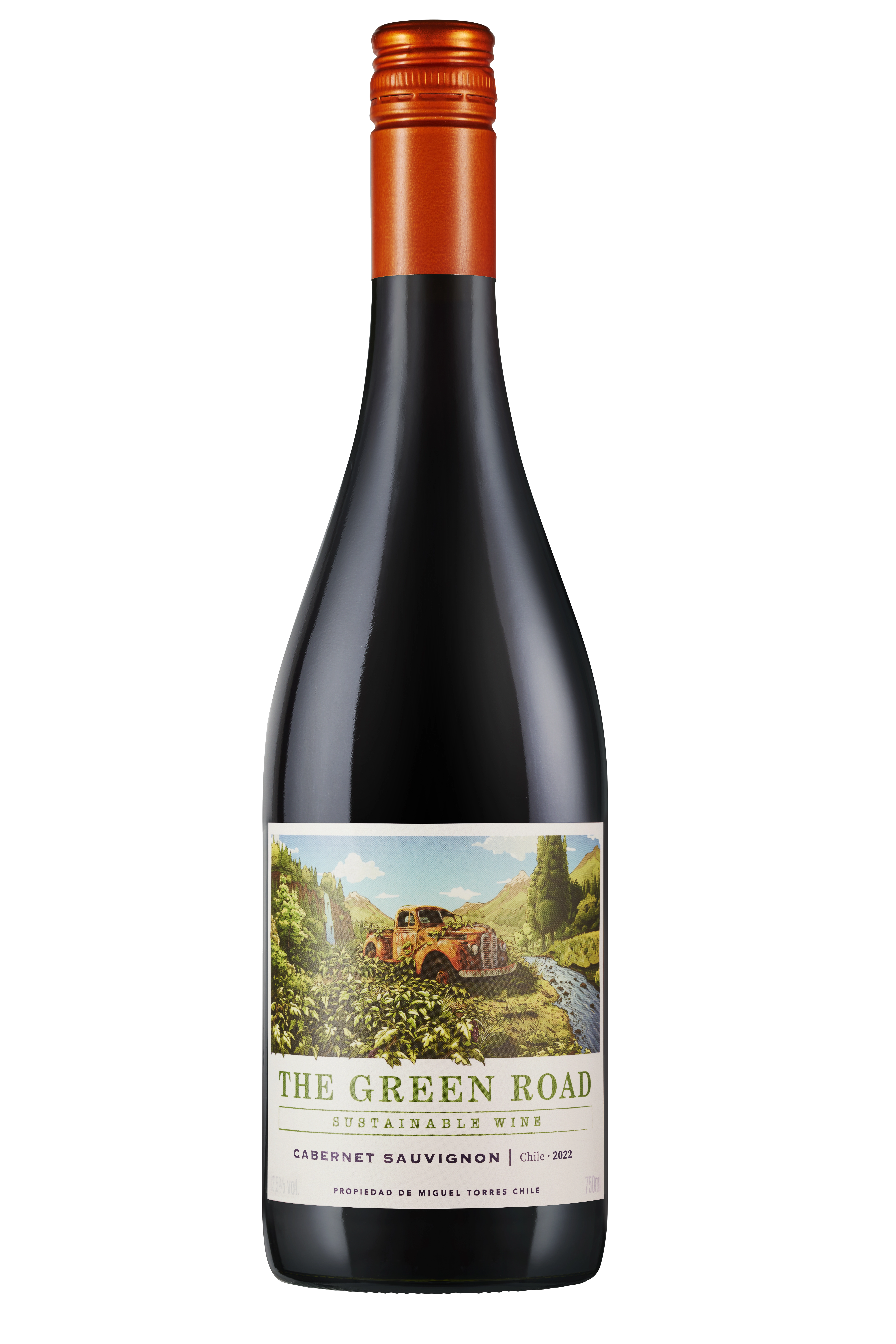 Vinho Chileno Tinto Meio Seco The Green Road Cabernet Sauvignon Valle Central Garrafa 750ml