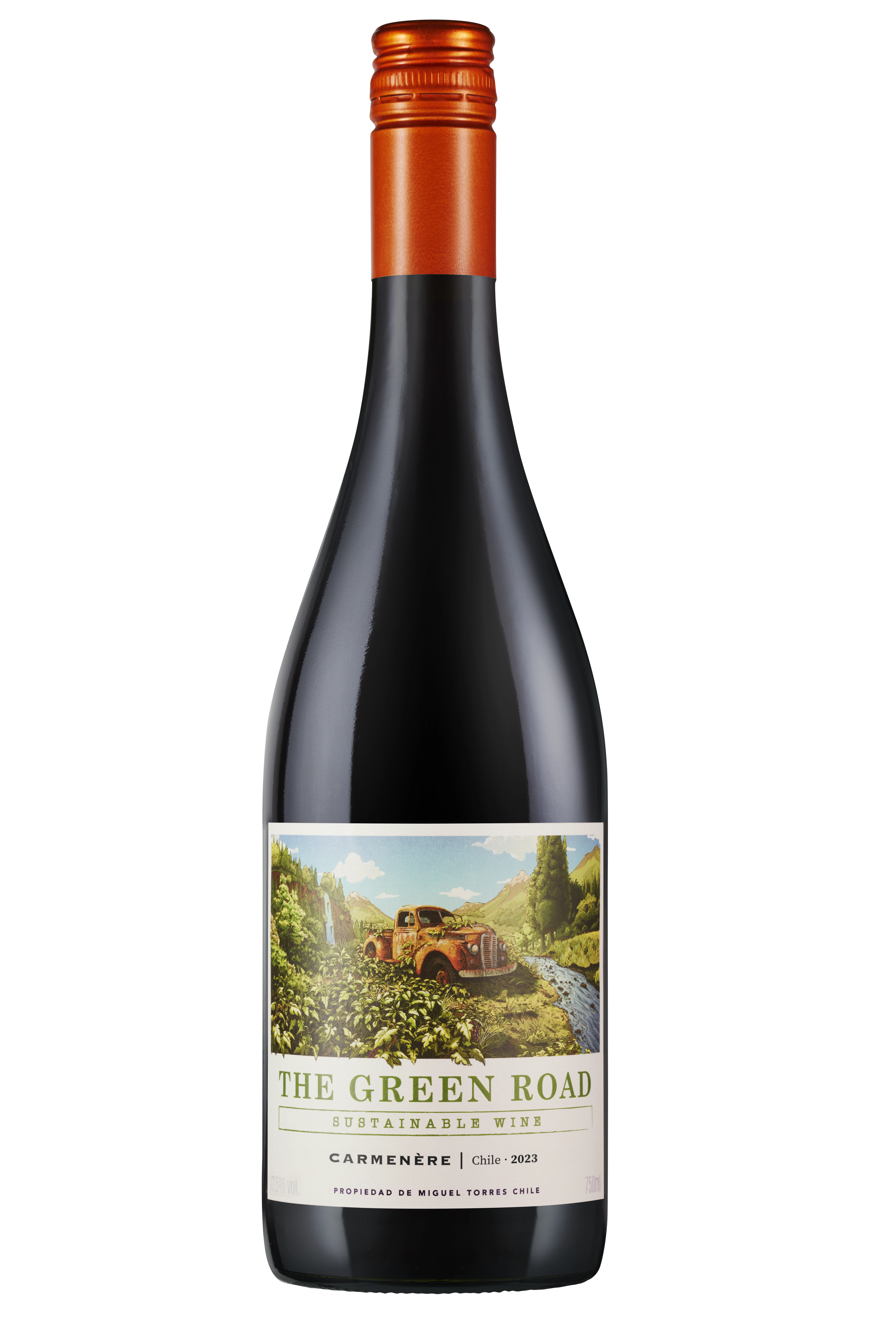 Vinho Chileno Tinto Meio Seco The Green Road Carménère Valle Central Garrafa 750ml