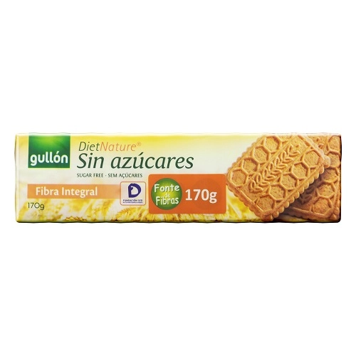 Biscoito Integral Zero Açúcar Gullón Diet Nature Pacote 170g