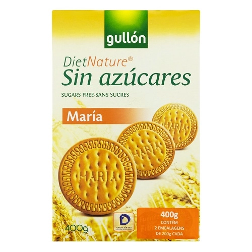 Biscoito Maria Zero Açúcar Gullón Diet Nature Caixa 400g