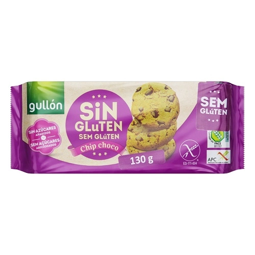 Biscoito Cookie Com Gotas De Chocolate Sem Glúten Gullón Pacote 130g