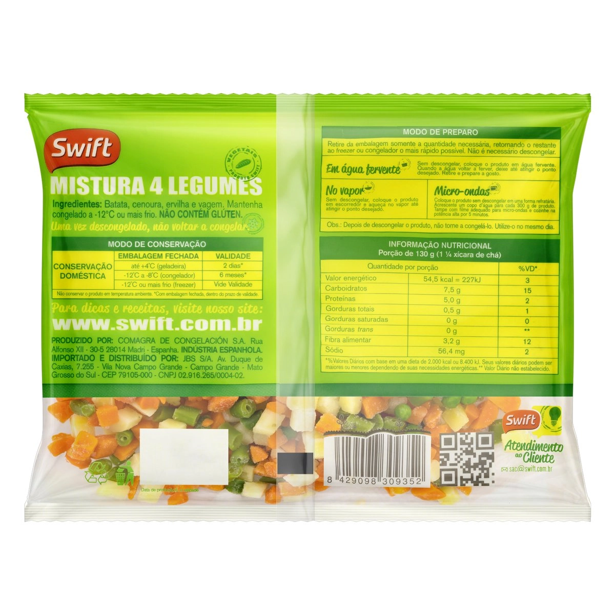 Mistura 4 Legumes Swift 300g