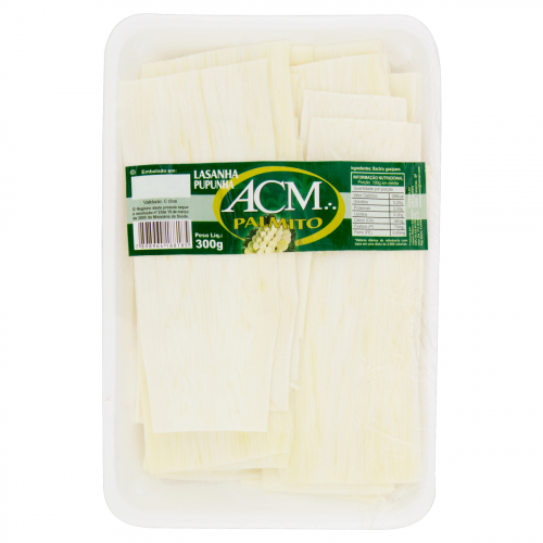 Palmito Pupunha In Natura Acm Lasanha 300g