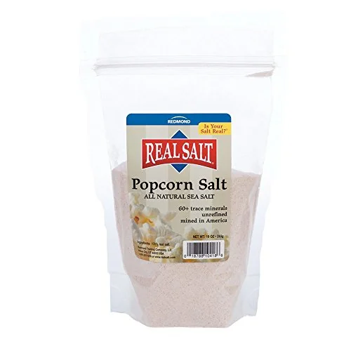 Redmond Real Sea Salt Natural Unrefined Organic Popcorn Salt, 10 Ounce Pouch