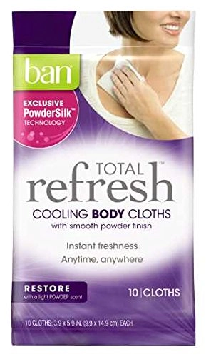 Ban Total Refresh Cooling Body Cloths, Restore, 10 Count