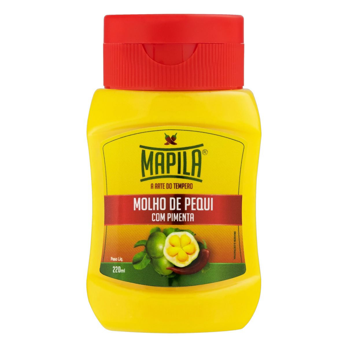 Molho De Pequi Com Pimenta Mapila Squeeze 220ml