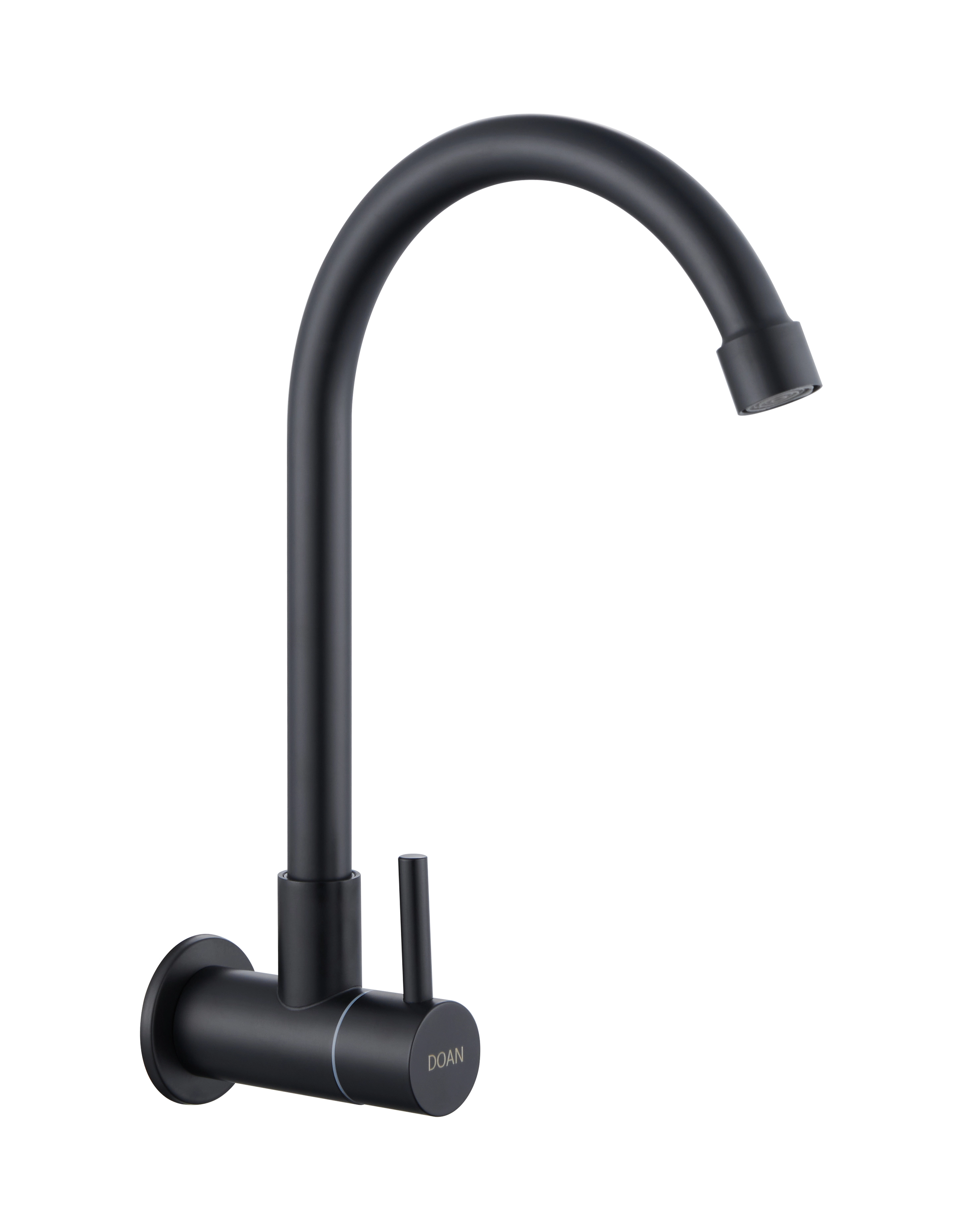 Torneira Inox Giratória Parede Longa Preto Nox01b Doan