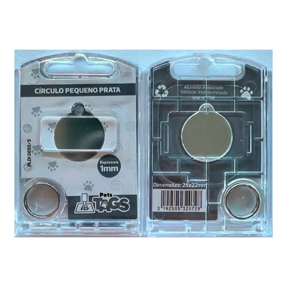 Pingente Pettags Circulo Pequeno Prata