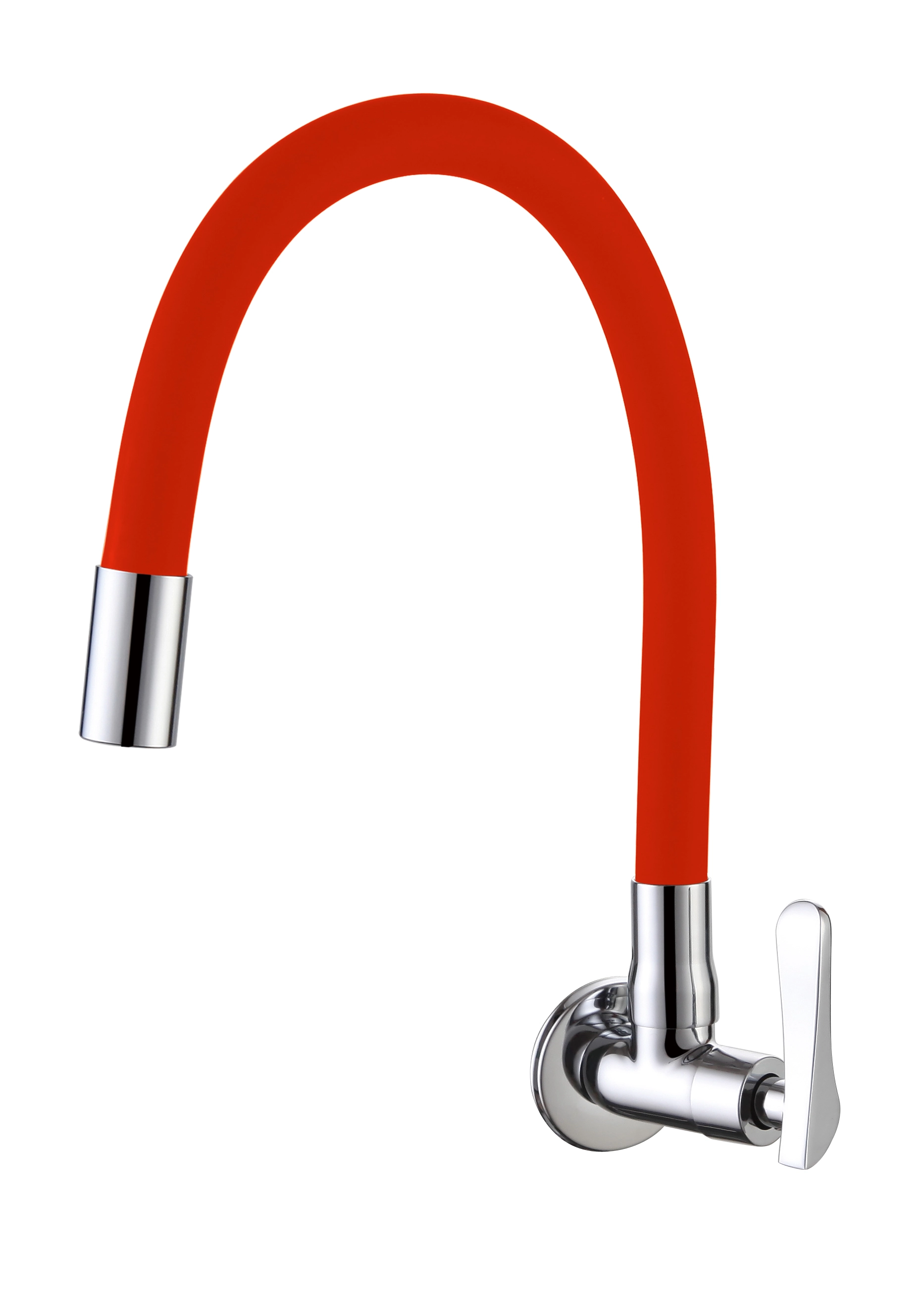 Torneira Gourmet Flexível Parede Colorida Vermelha Me05 Doan