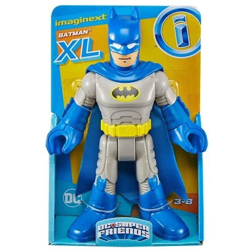 Fisher Price Imaginext Dc Super Friends Batman Xl ? Defender Blue, 10 Inch Tall Poseable Figure For