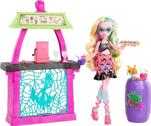 Monster High Doll And Playset, Lagoona Blue Scare Adise Island Snack Shack With Food Accessories And
