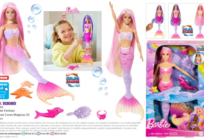 Barbie Fantasy Sereias Cores