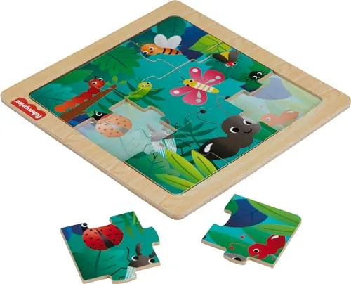 Fisher Price Toddler Toys Wooden Jigsaw Puzzle Collection, Space Ocean Jungle Music Themes, For Pres
