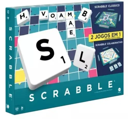 Jogo De Tabuleiro Scrabble 2 Em 1 Colaborativo Da Mattel