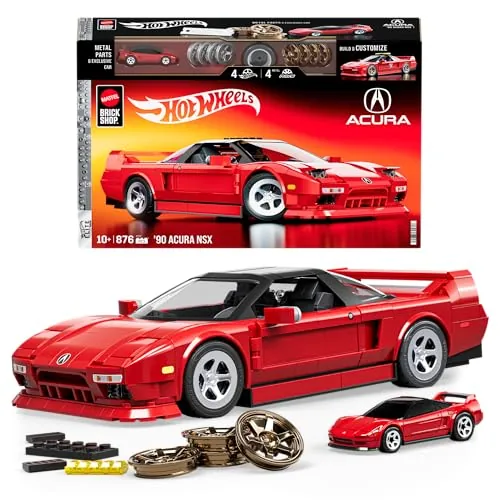 Mattel Brick Shop Hot Wheels Jogo De Construção Elite Acura Nsx Em Escala 1:16 Perfeito Para Colecio