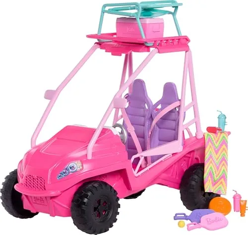 Barbie Mysteries: Beach Detectives Playset With Beach Buggy Toy Car 10 Accessories, Including Beach