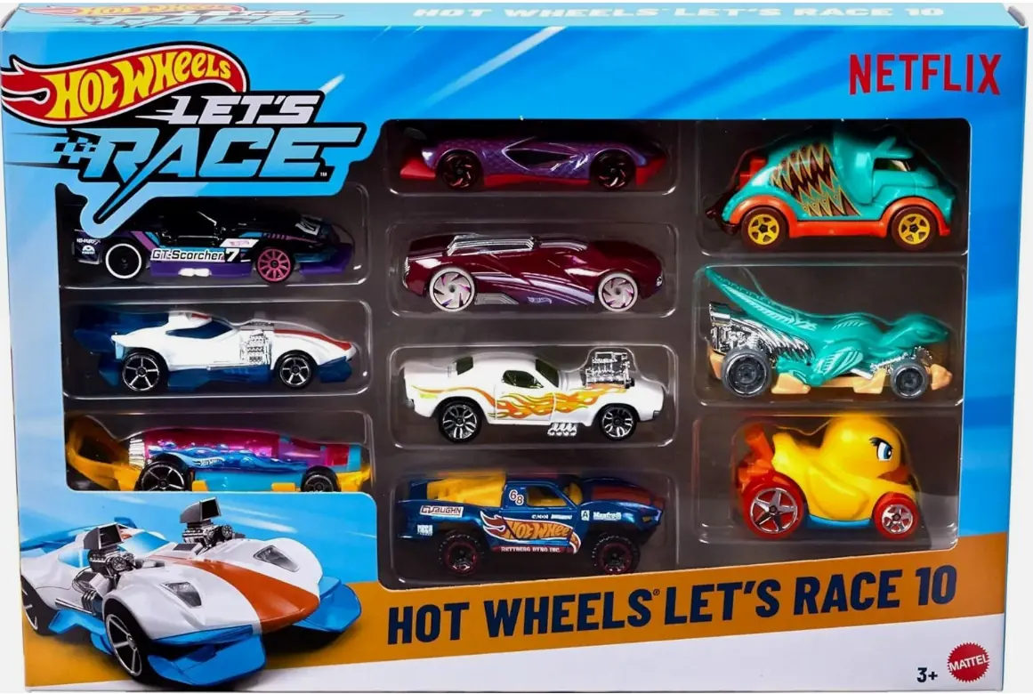Hot Wheels Pacote Com 10 Carros Let Apos;s Race Mattel