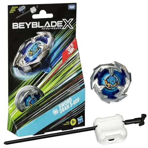 Beyblade X Sword Dran 3 60f Starter Pack Set With Attack Type Right Spinning Top And Launcher; Battl
