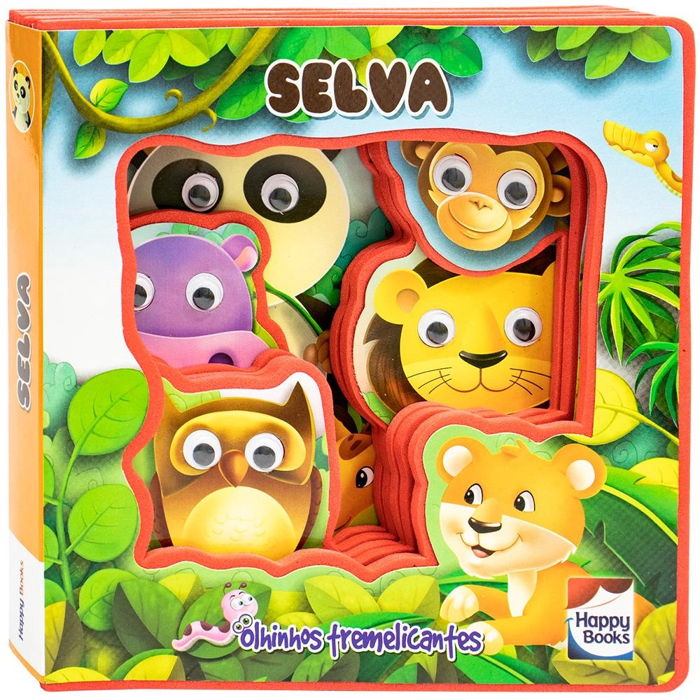 Livro Aventuras Com Olhinhos Selva 308773 Happy Books
