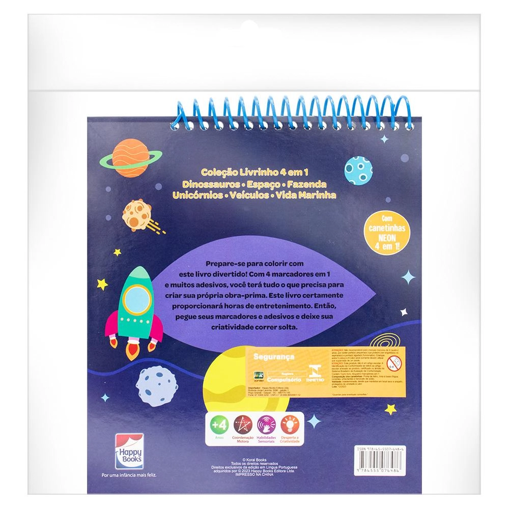 Livrinho 4 Em 1 Espaco 314021 Happy Books