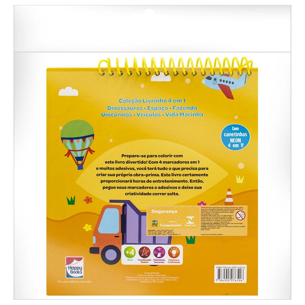 Livrinho 4 Em 1 Veiculos 314056 Happy Books