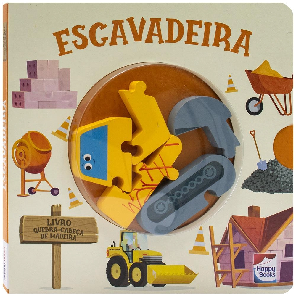 Livro Quebra Cabeca De Madeira: Escava
