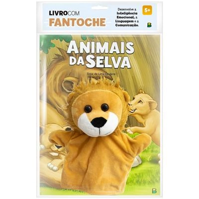 Livro Com Fantoche Animais Da Selva Konig