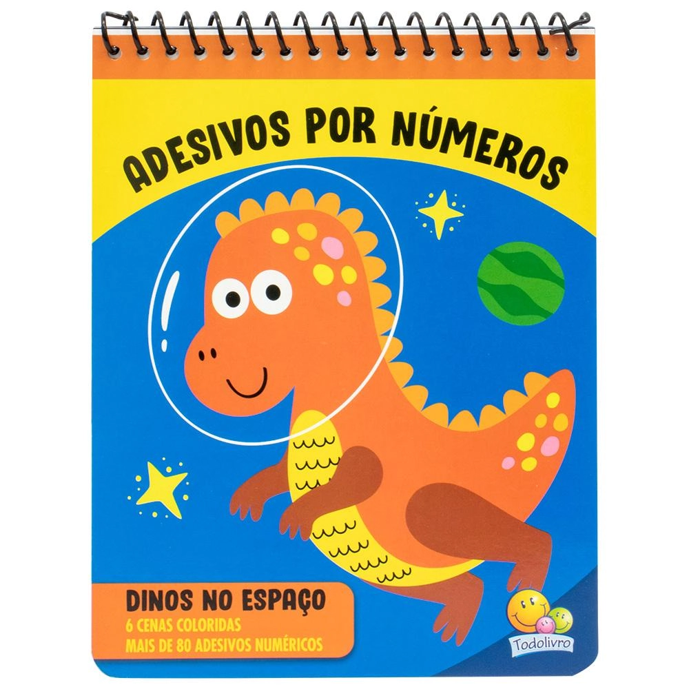 Adesivos Por Numeros: Dinos No Espaco