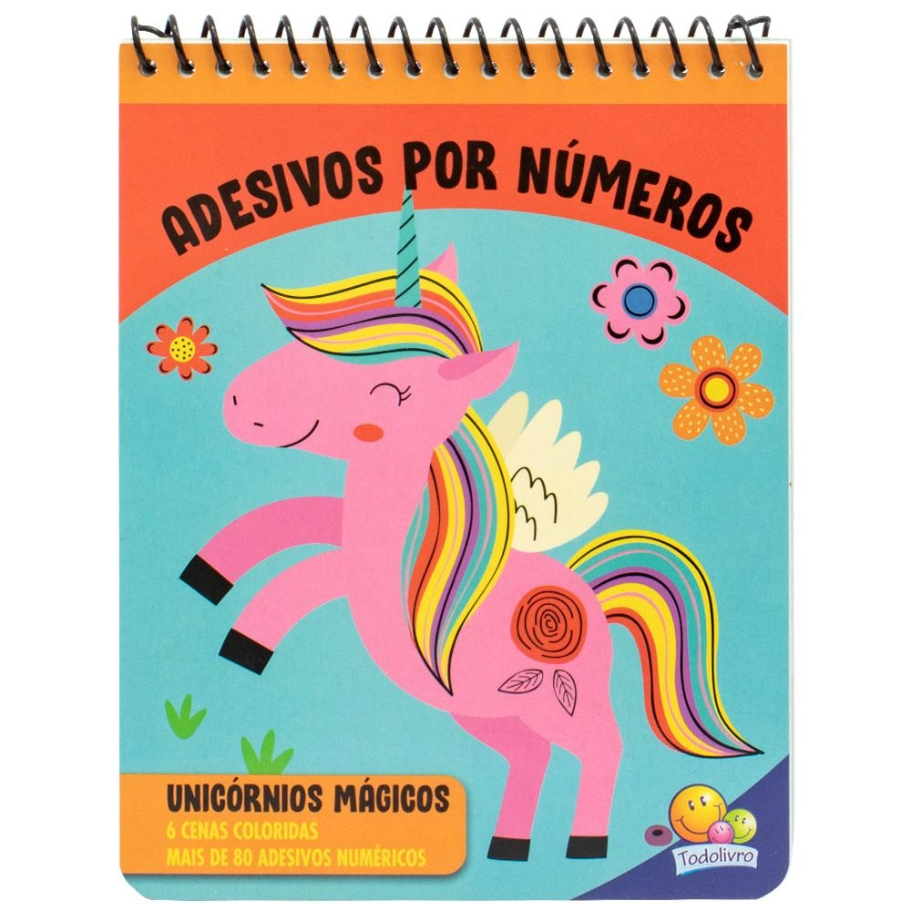 Livro Adesivos Por Numeros Unicornios Magicos 1165003 Todolivro