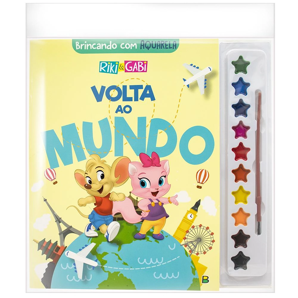 Livro Brincando Aquarela Riki Gabi Volta Mundo 1169440 Todolivro