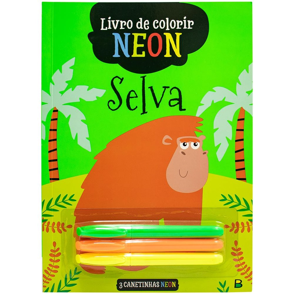 Livro Colorir Neon Selva 1171950 Todolivro