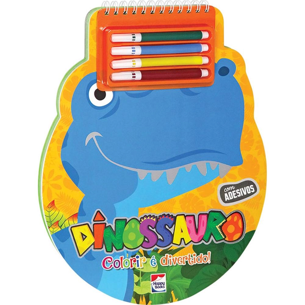 Livro Colorir E Divertido Dinossauro 305383 Happy Books