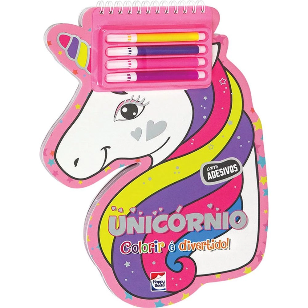 Livro Colorir E Divertido Unicornio 305413 Happy Books