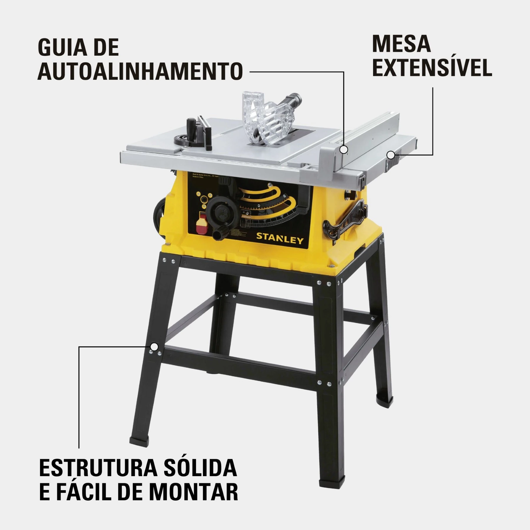 Serra Circular de Bancada Stanley SST2001-B2 Elétrica para Madeira 10" 2000W 220V