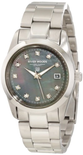 River Woods Women S Rw 3 L Gp Sd Ss Grey Mother Of Pearl Watch