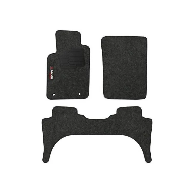 Jogo de Tapete MITSUBISHI L200 Carpete Grafite 3 Peças - TITANIUM OG1203