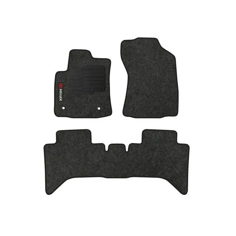 Jogo de Tapete TOYOTA HILUX Carpete Grafite 3 Peças - TITANIUM OG1112
