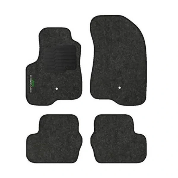 Jogo de Tapete JEEP COMPASS Carpete Grafite 4 Peças - TITANIUM OG1803