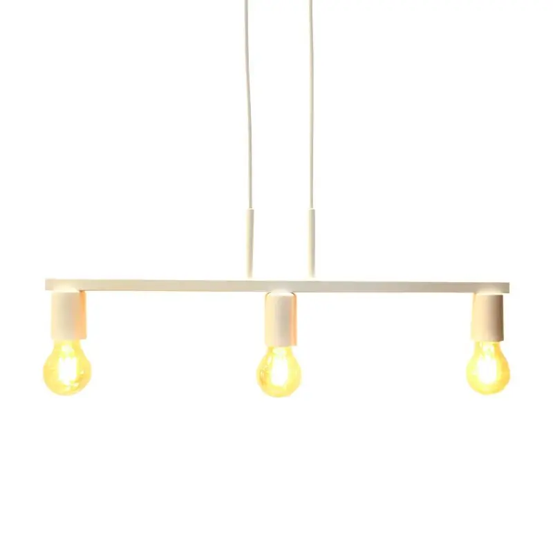 Pendente New Bar Branco 60cm 3xe27 Bivolt Para Salas E Quartos - Htpdt50980bc