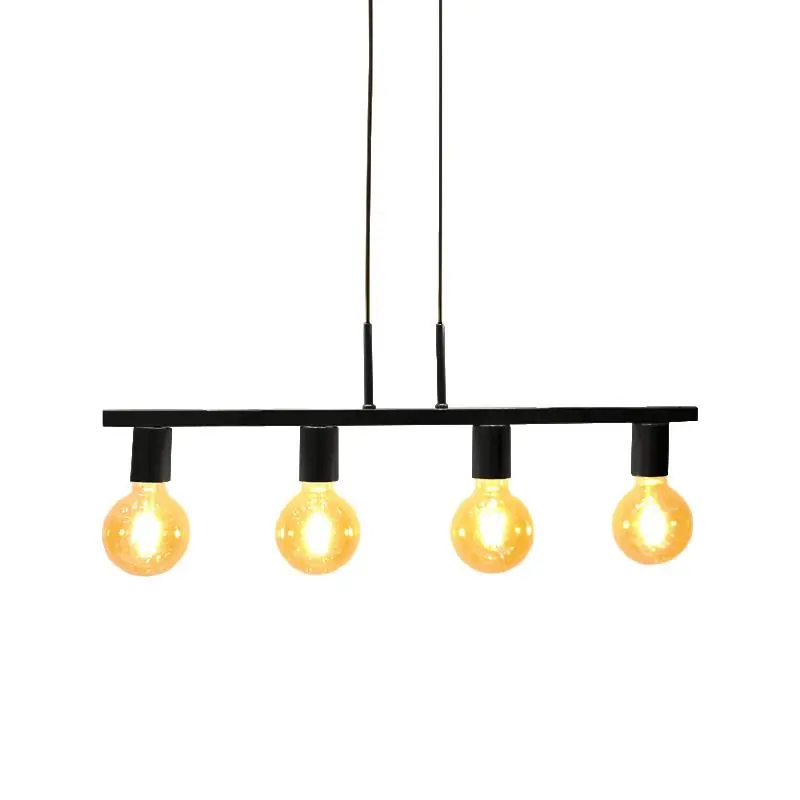 Pendente New Bar Preto 66cm E27 Bivolt Para Salas E Quartos - Htpdt51680pt